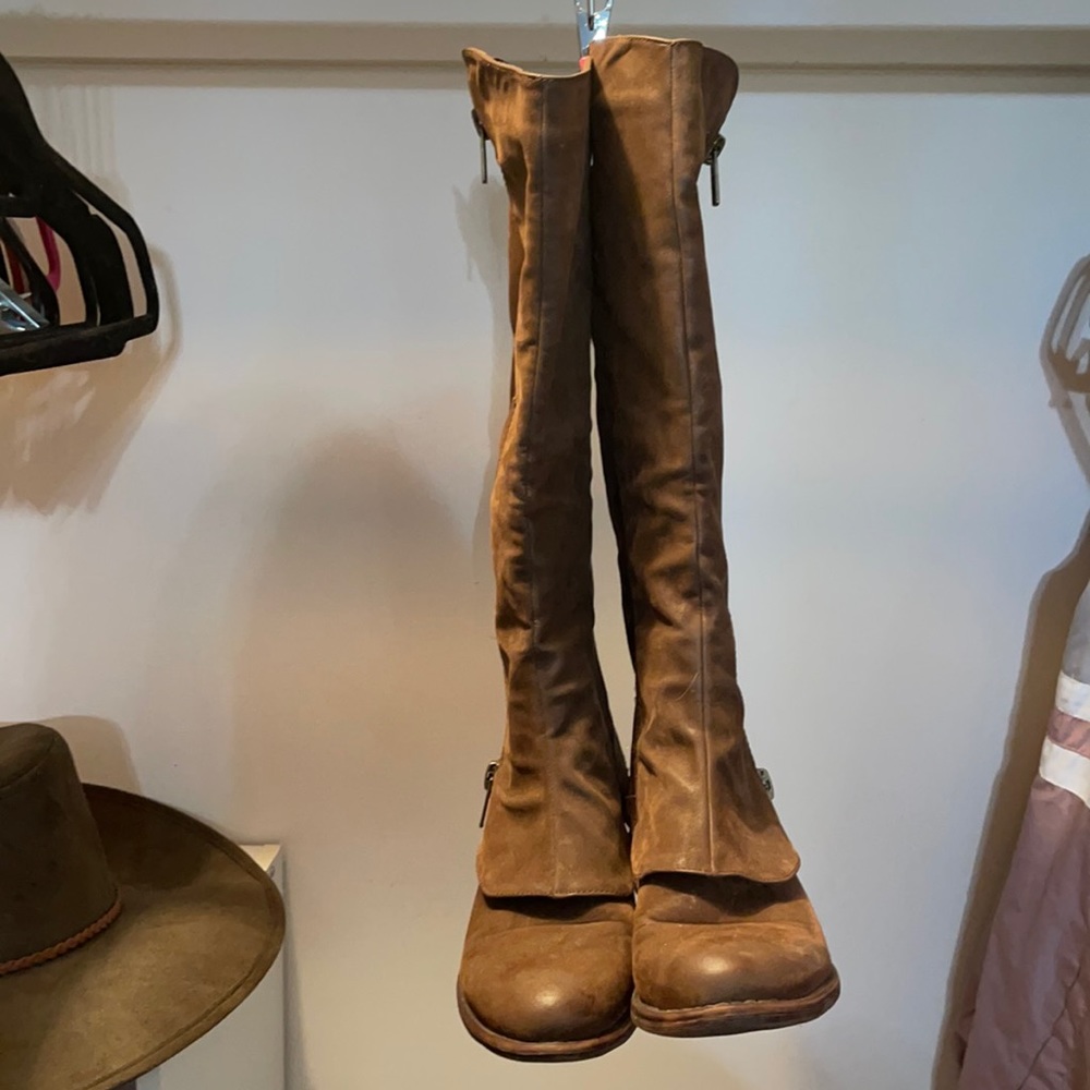 Faux suede boot